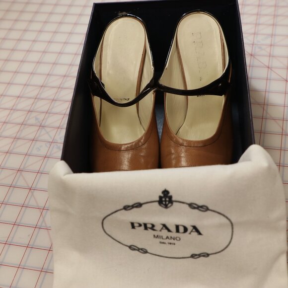 Prada Leather Mules - Picture 1 of 8